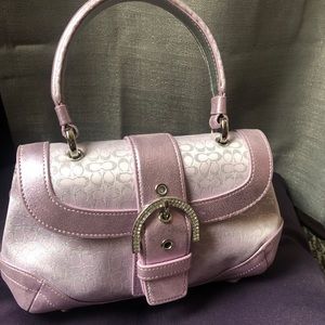 Lilac Coach evening bag